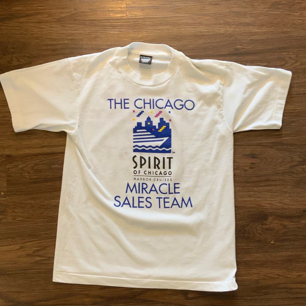 Vintage 1993 Spirit of Chicago Sales Team Tee USA Screen‎ Stars M